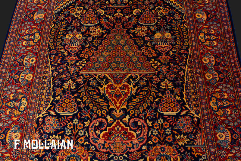 Tappeto Antico Persiano Kashan (Dabir) Floreale n°:48204323